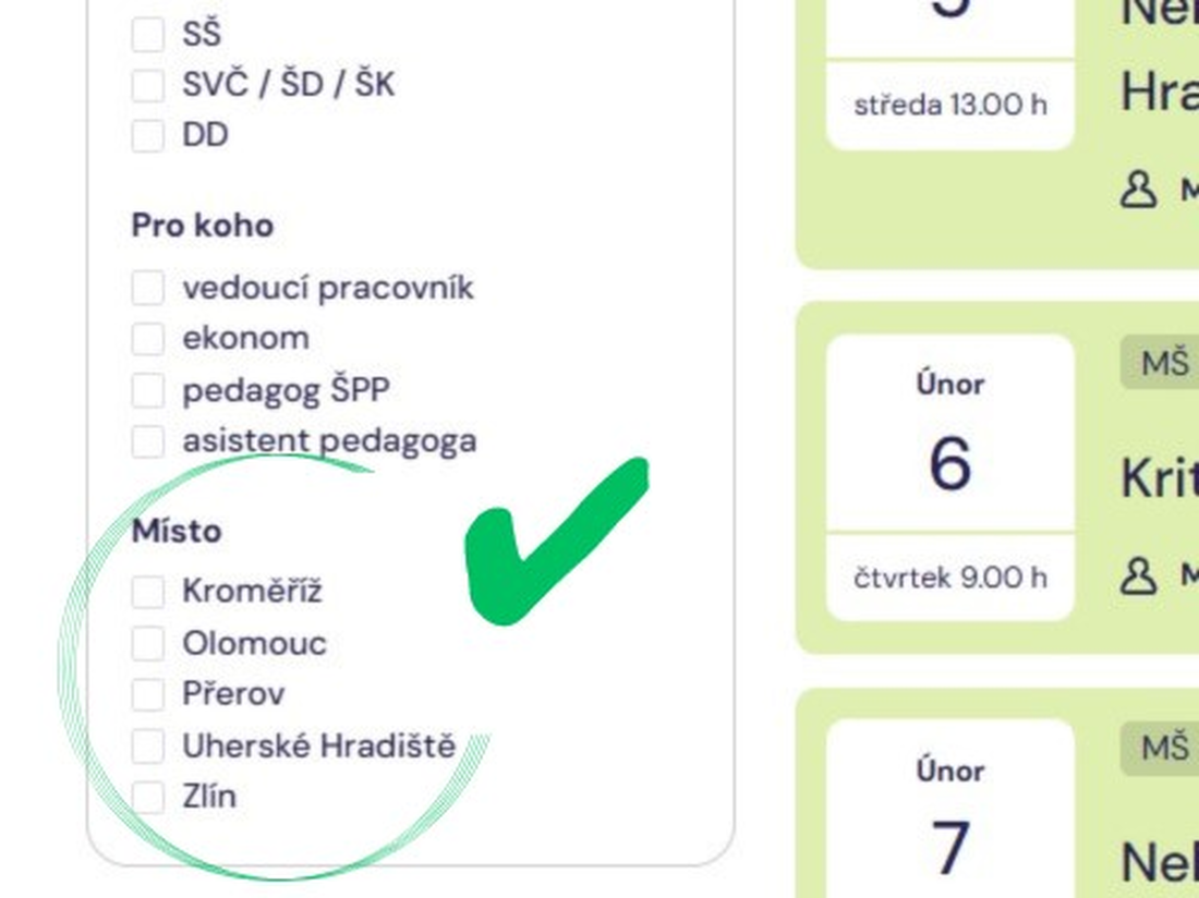 Máme pro vás nový filtr akcí